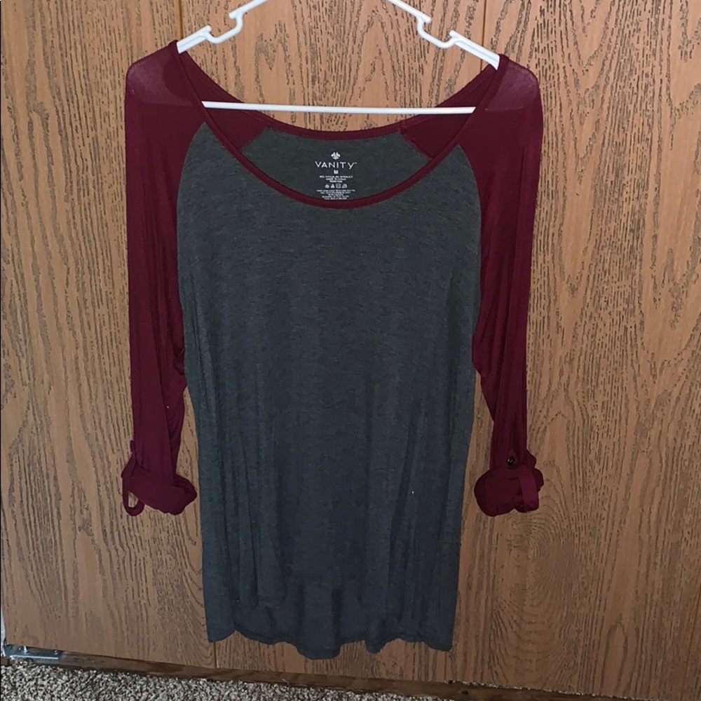 Grey and Marron Top